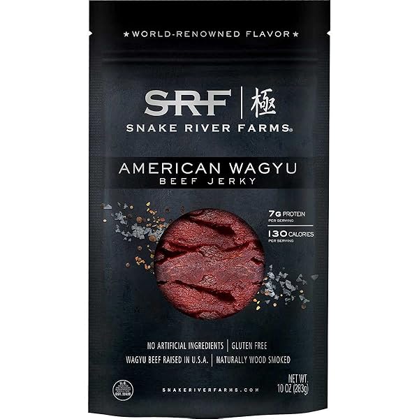 SNAKE RIVER FARMS AMERICAN WAGYU BEEF JERKY, 10...