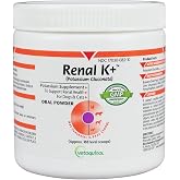 Vetoquinol Renal K, Potassium Powder for Dogs and Cats, 3.5 oz | Unflavored Potassium Supplement Powder for Dogs and Cats, Supports Kidney Health and Daily Wellness