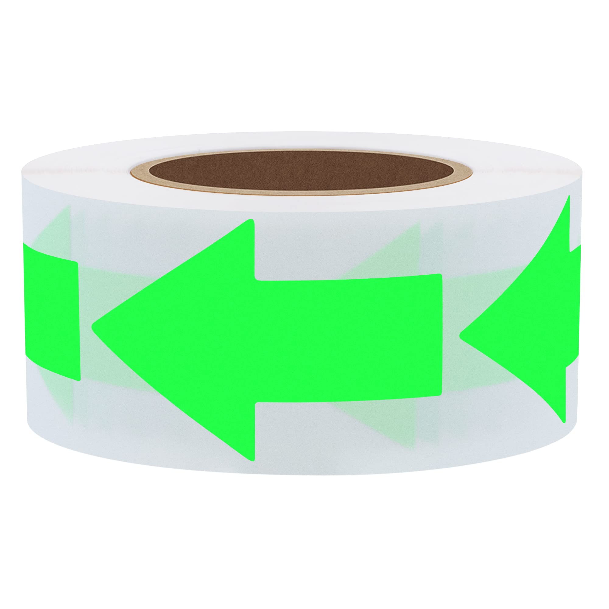 Hybsk Fluorescence Green Arrow Stickers Total 500 Labels Per Roll (Fluorescence Green)