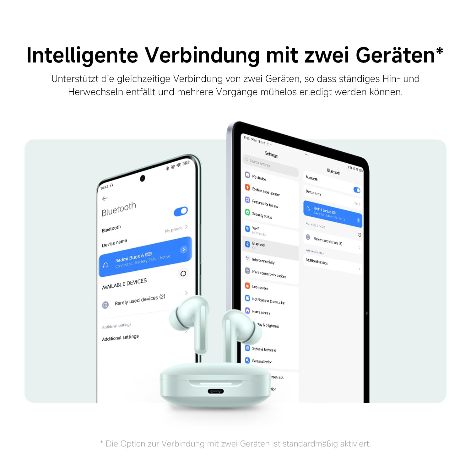 XIAOMI Redmi Buds 6 – Kabellose Bluetooth-In-Ear-Kopfhörer, Dual-Treiber, immersiver Sound, 49 dB aktive Geräuschunterdrückung, bis zu 10h+42h Akkulaufzeit, IP54, Weiß 7