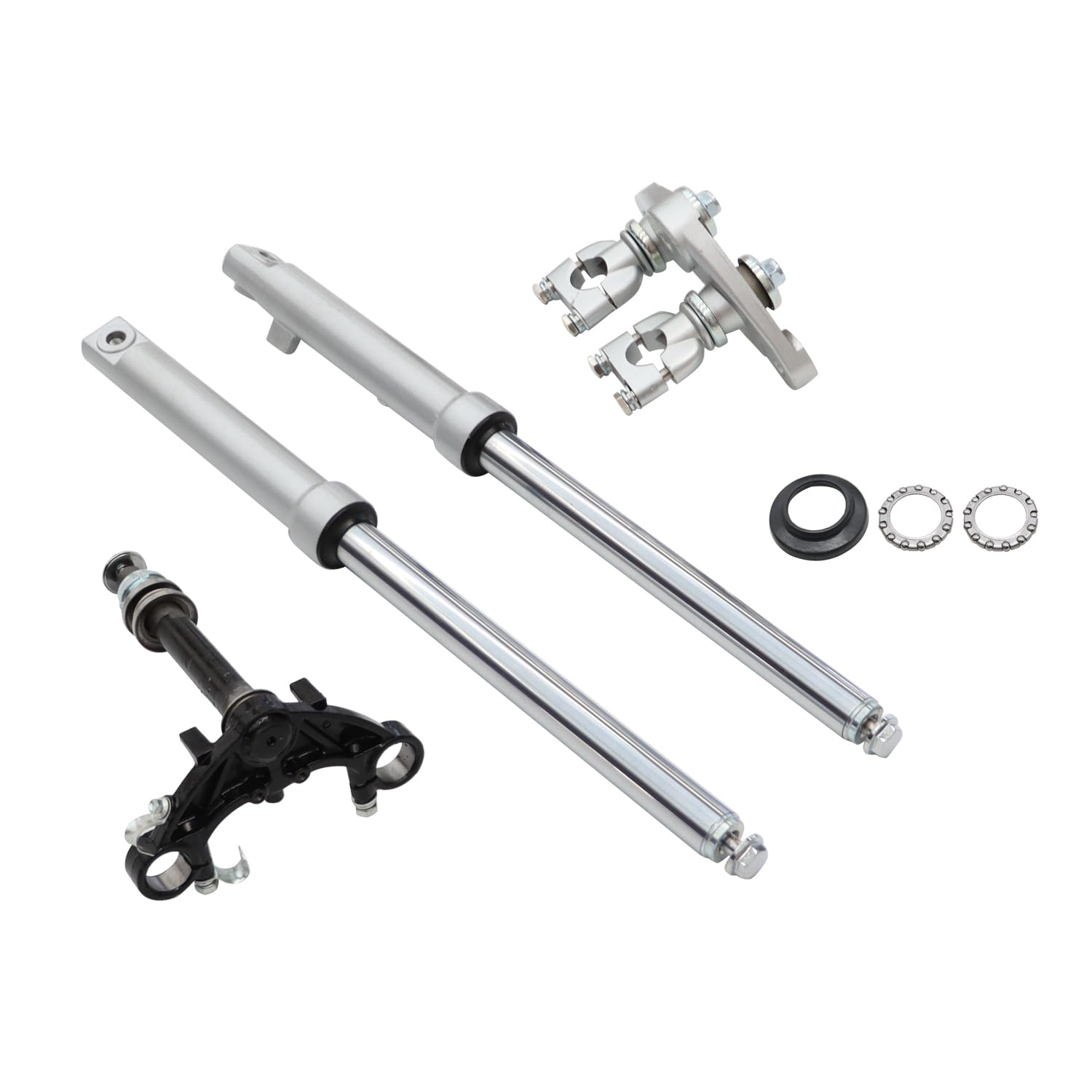 Photo 1 of Nakkaa Front Forks Suspension Shocks with Triple Tree Handlebar Riser Clamp Set Compatible with CRF50 XR50 CRF XR 50