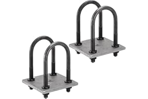 SPARKWHIZ 2000lbs Trailer U Bolt Kits for 1-3/4" Round Trailer Axle, 4-1/4" Long U Bolts, U Bolts Dia. 3/8",1 Pack
