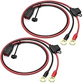 2 Pack GC008 X-Connect Compatible with NOCO Battery Charger Accessories, M10 (3/8in) XL Eyelet Terminal Cable, Smart Batterie