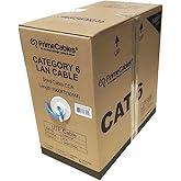 PrimeCables 1000ft Bulk Cat6 Cable, Solid CCA Ethernet Cable UTP 23AWG, Waterproof Shielding, Cat6 Network Cable Suitable for