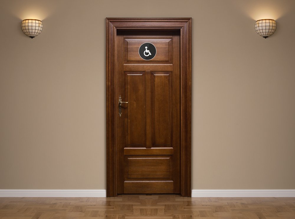 Accesorios Señal para baño de minusválidos puerta negocios # 7841 2 x