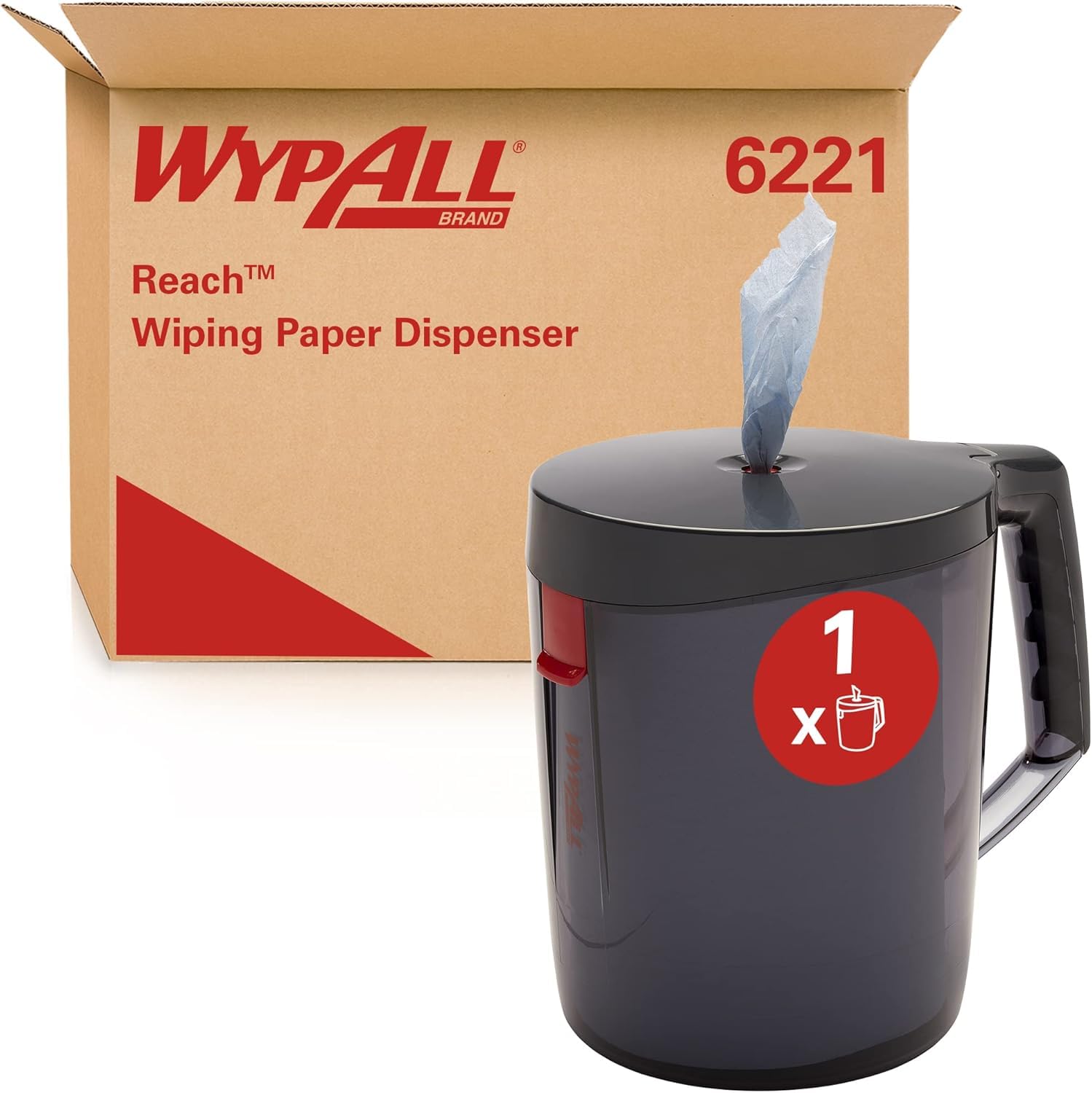 WypAll Reach Portable Centrefeed Dispenser 6221 - White or Blue - 1 Wiper Dispenser
