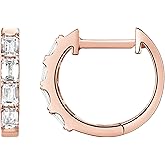 PAVOI 14K Gold Plated 925 Sterling Silver Post Pave Cubic Zirconia Huggie Hoop Earrings for Women