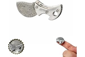 Mini Titanium Compact Bottle Opener & EDC Cutter, Lightweight Portable Multifunctional Bottle Opener Keychain Tool, for Packa