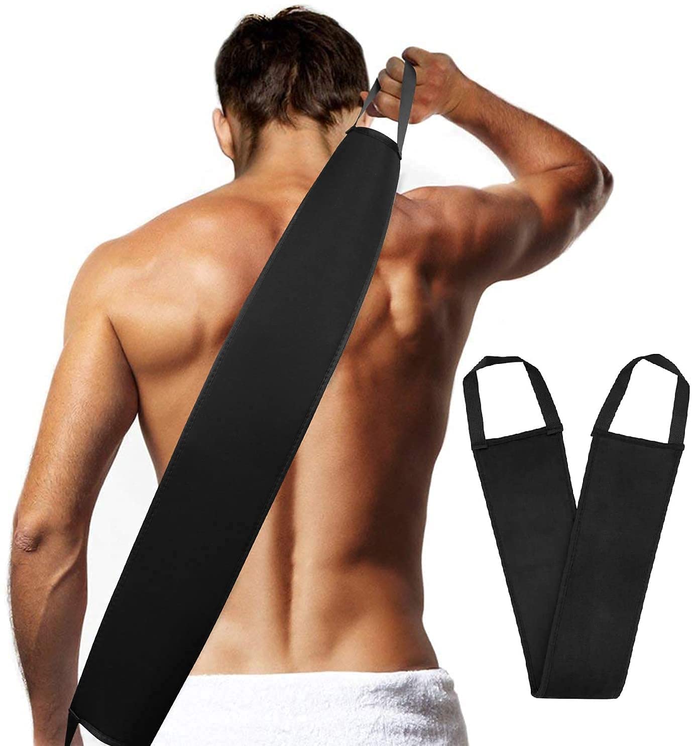 Tanning Back Applicator, Self Back Body Lotion Applicator for Apply Tanning Lotion/Cream (10.5X59 CM, Black)