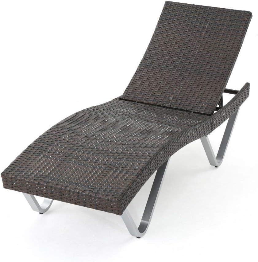 Amazon Com Christopher Knight Home San Marco Kd Chaise Lounge Multibrown Garden Outdoor