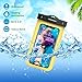 MoKo Waterproof Phone Pouch, Cellphone Case Dry Bag with Armband & Lanyard Compatible with iPhone X/Xs/Xr/8 Plus/8/7/6S Plus, Samsung Galaxy S9 Plus/S9/Note 9/Note 8 - Yellow