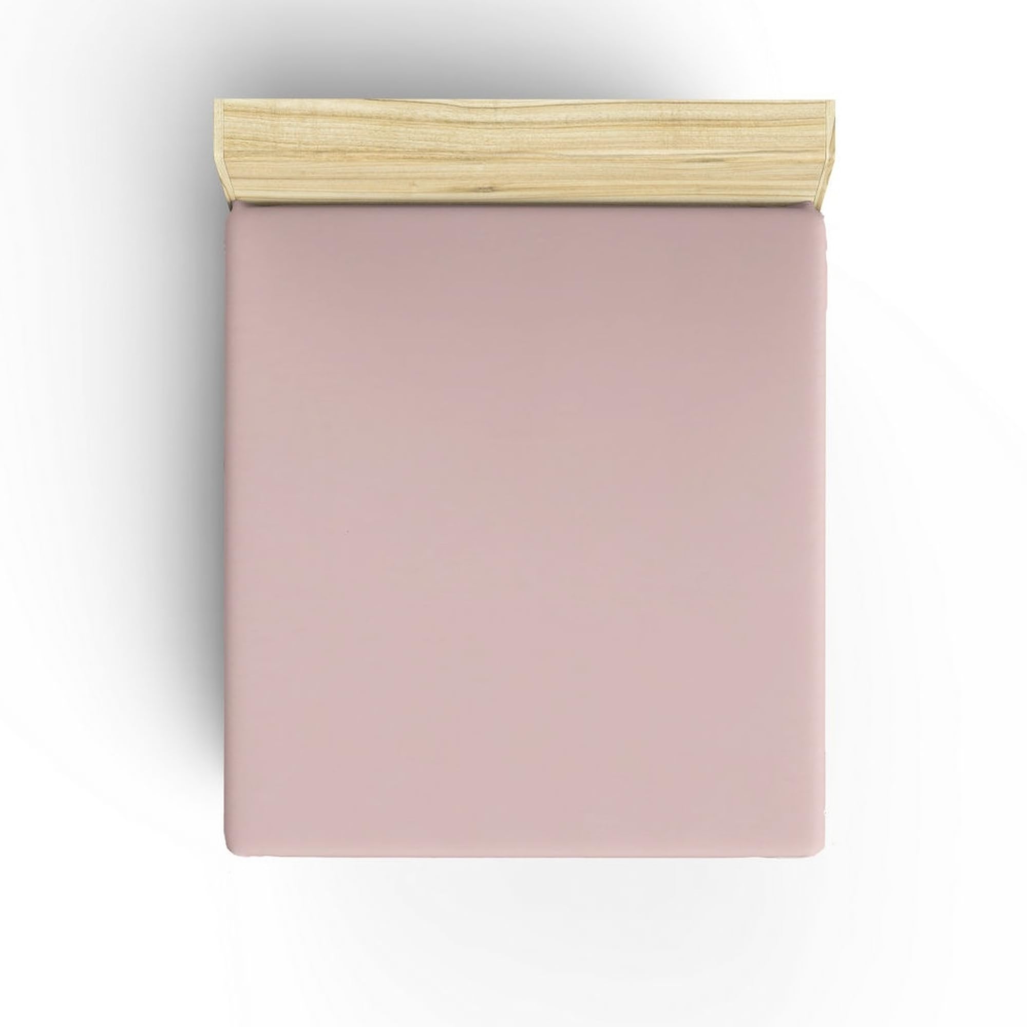 Dusky Pink Fitted Sheet 160 x 200 cm — image 1
