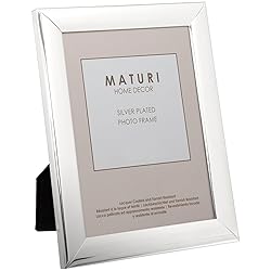 Maturi Silver Plated Photo Frame - Curved Edge