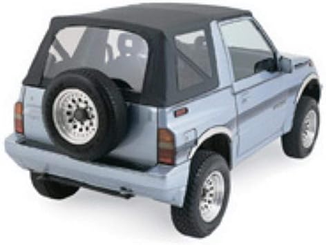 Amazon Com Rampage Products 98815 Factory Replacement Soft Top For 1995 1998 Suzuki Sidekick Geo Tracker Black Denim Automotive