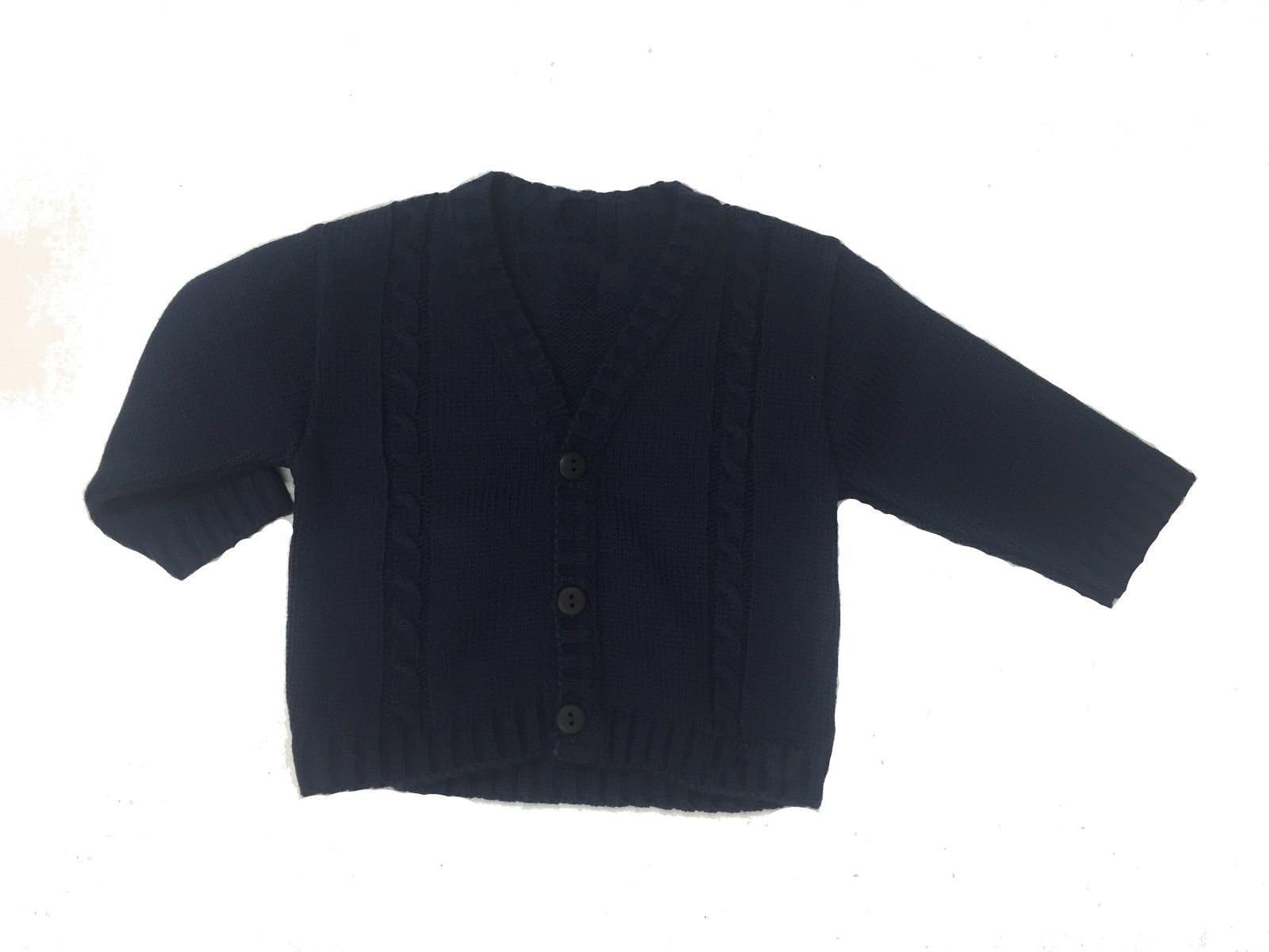 Dandelion Clothing Navy Blue Baby Boy Cable Knitted Sweater Cardigan Outdoor Jumper