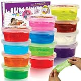 ChefSlime | 12 Pack | Fluffy & Stretchy Mud Slime Putty - Non Sticky, Stress Relief, Super Soft & Squishy Glitter Sludge Toy for Kids and Adults - Party Favor - Jumbo Pack - 12 Pcs, Multiple Colors