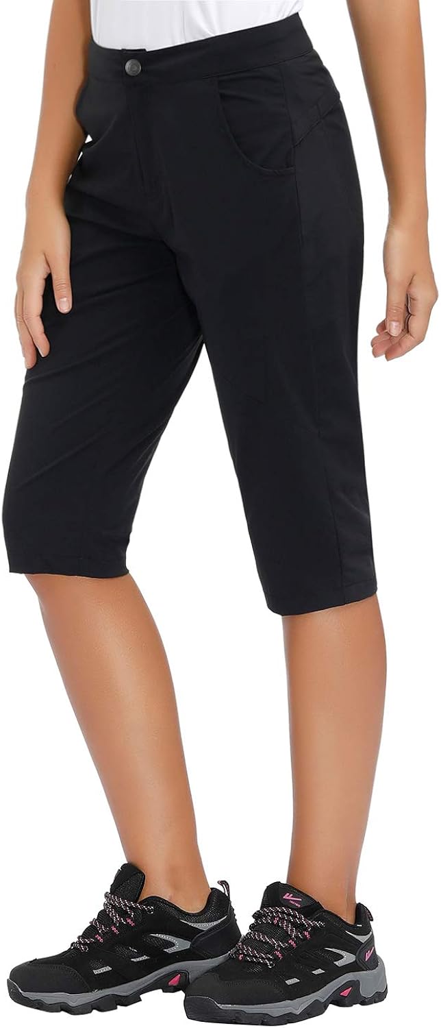 Libin Women's Hiking Shorts Quick Dry Stretch Camping/Golf Shorts Lightweight with Zippered Pockets: Clothing