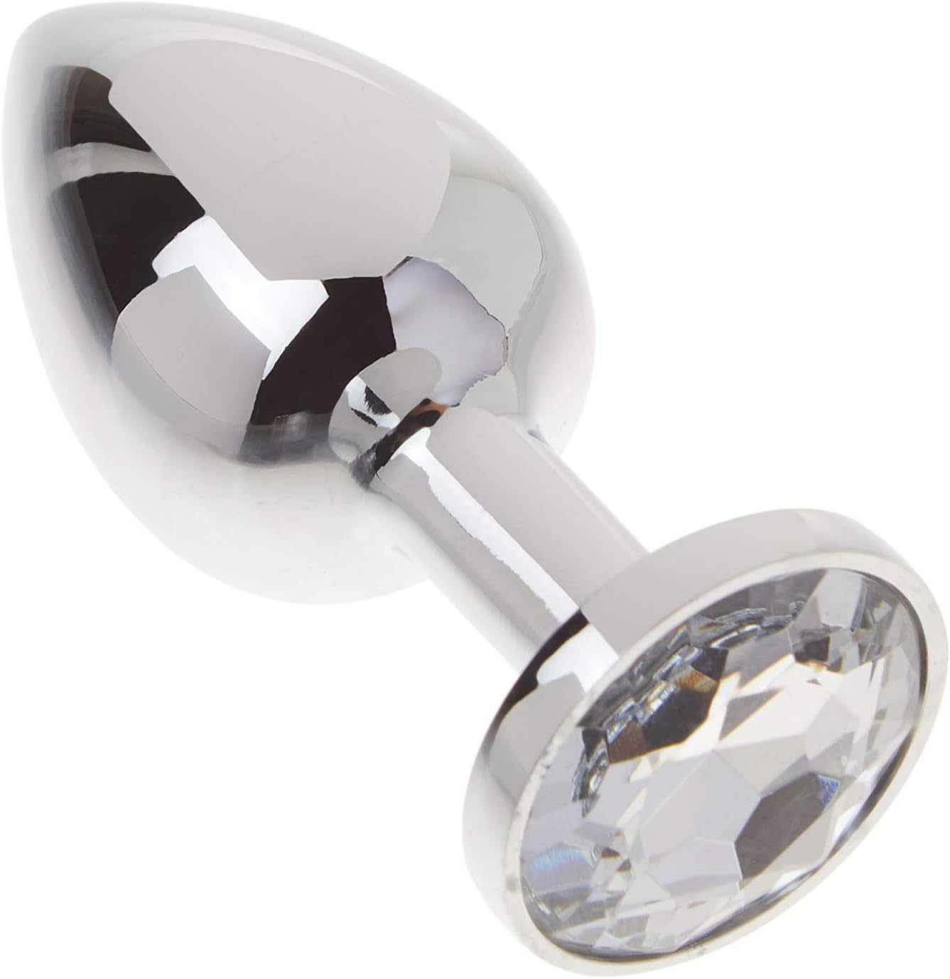 Jewel Butt Plug - Small, Silver - Image 3