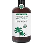 FSbbTaibanle Organic Vegetable Glycerin – USDA Organic Certified, 100% Pure, 16 fl oz – Natural Skin & Hair Moisturizer – Ideal for DIY Beauty, Soaps, Lotions & More – Non-GMO, Palm Oil Free