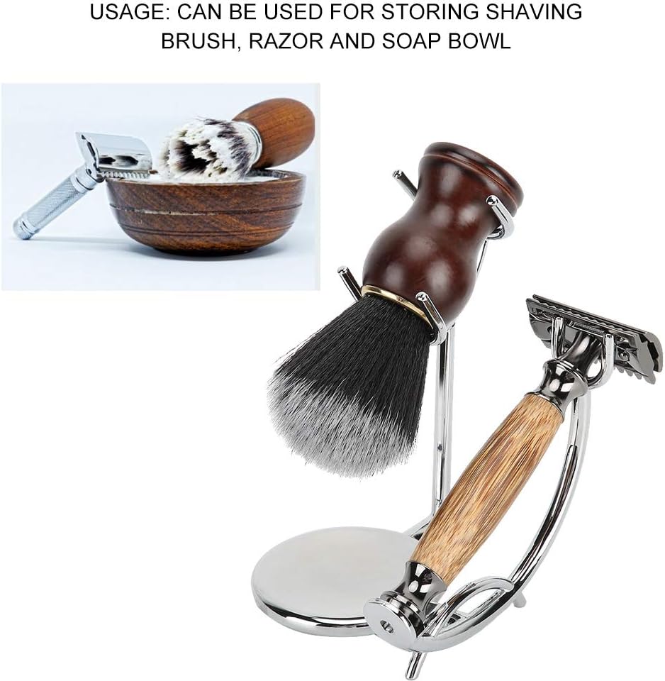 Sonew Stainless Steel Shaving Stand, Razor & Brush Holder Soap Bowl Hair Beard Grooming Kit Supporter, Bathroom Kitchen Space Saver - Image 5