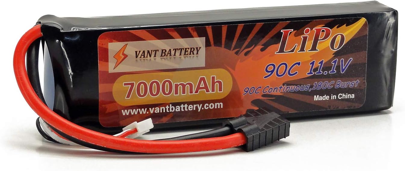 11.1V 7000mAh 3S Cell 90C-180C LiPo Battery Pack w/Traxxas High Current Style Connector + Warranty