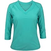 UV SKINZ V-Neck Sun and Swim Shirt for Women with UPF 50+ Sun Protection – Rashguard, Modest Swim Top, Swim Tees