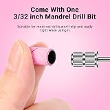 MelodySusie 100 Pcs Nail Drill Bits 180 Grit Sanding Bands for 3/32" Nail Drill view 5