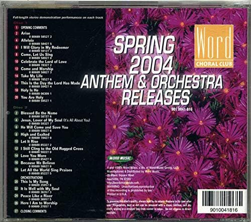 Spring 2004 Anthem and Orchestra Releases Audio CD – 2004