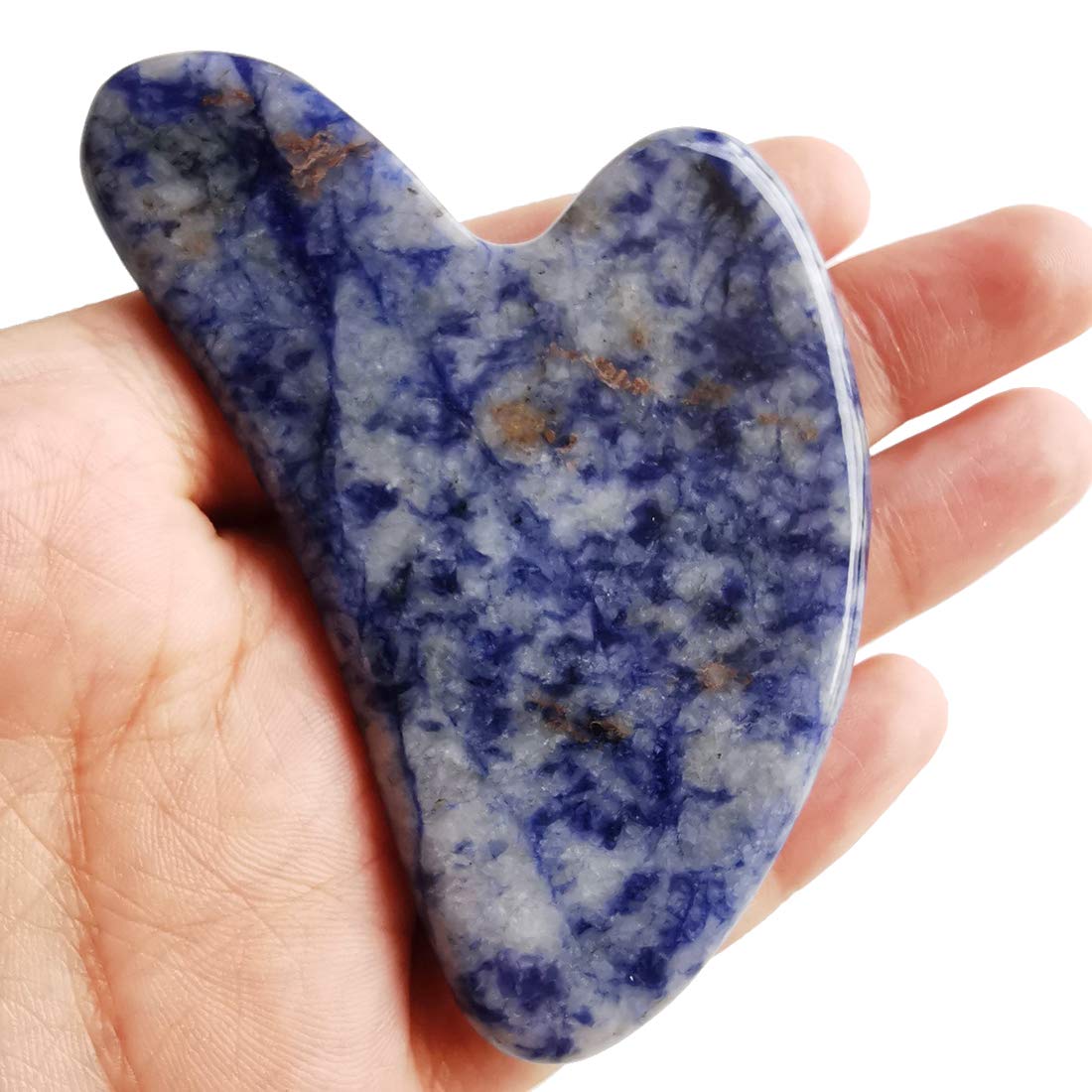 Loveliome Scraping Facial Massage Tools, Crystal Jade Guasha Stone Board for SPA Acupuncture Therapy Trigger Point Treatment(Green Jade) : Beauty