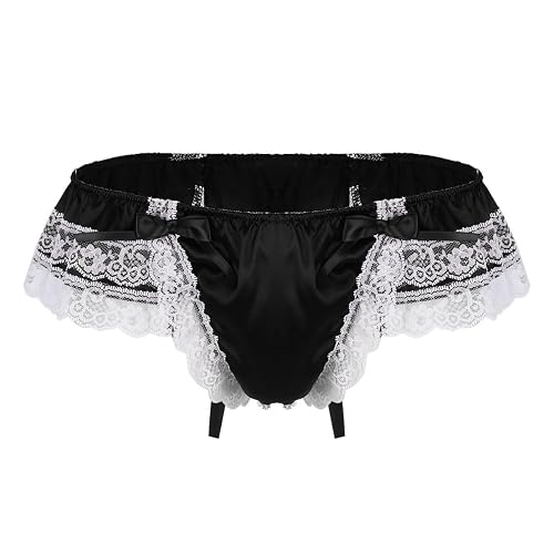 Buy MSemis Sissy Panties Men Satin Lace Frilly Ruffled Bikini Briefs 500x660 3