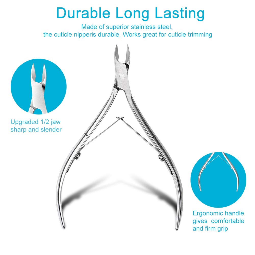 3 PCS Nail Cuticle Spoon Pusher Remover Nail Cut Tool Pedicure Manicure Fingernail & Toenail Clippers Pocket Nail Cuticle Nipper Pack Contains Nail Trimmer : Beauty