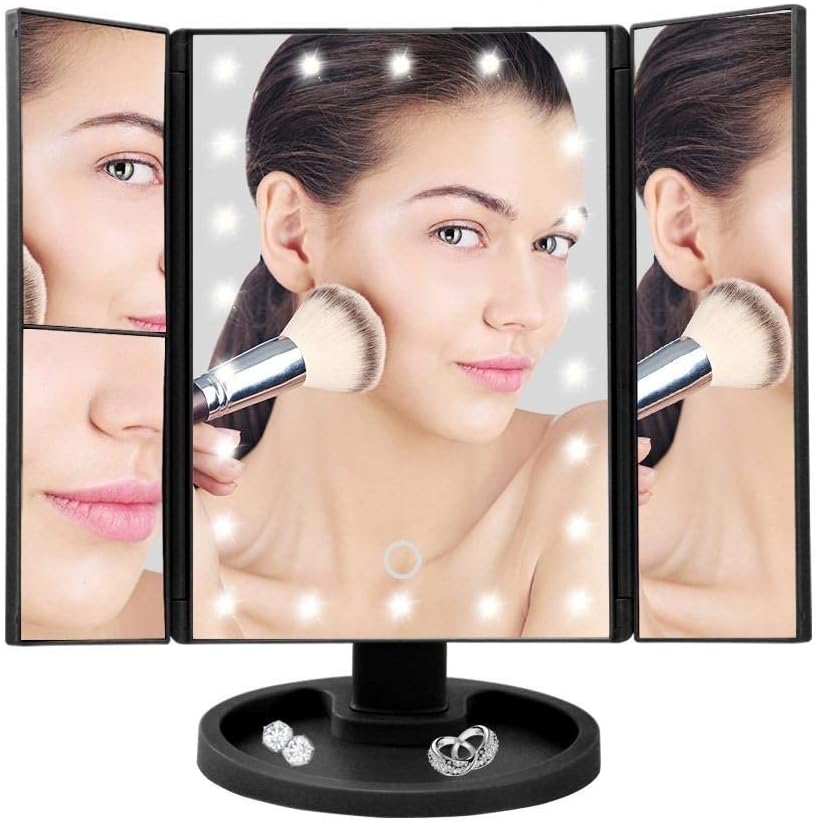 Fidrox Imperia Magic Natural Daylight Illuminated Makeup Mirror (Black)