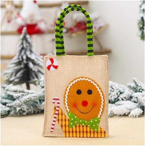 Amazon Co Jp クリスマスバッグキャンディー漫画ポーチ刺繍パッチリネン人形バッグクリスマス飾り クリスマスの雰囲気を作り出すのに非常に適しています Size 2 おもちゃ