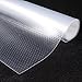 1 Roll Transparent Non Slip Fridge Refrigerator Shelf Pads Kitchen Drawer Liners, 17.7 Inch x 59 Inch