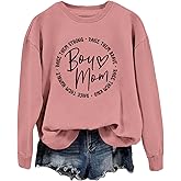 RANUAOE Boy Mom Sweatshirt for Women Long Sleeve Boy Mom Shirt Funny Graphic Mama Sweatshirt Gifts for Christmas