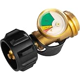 DOZYANT Propane Tank Gauge Level Indicator Leak Detector Gas Pressure Meter Universal for RV Camper, Cylinder, BBQ Gas Grill,