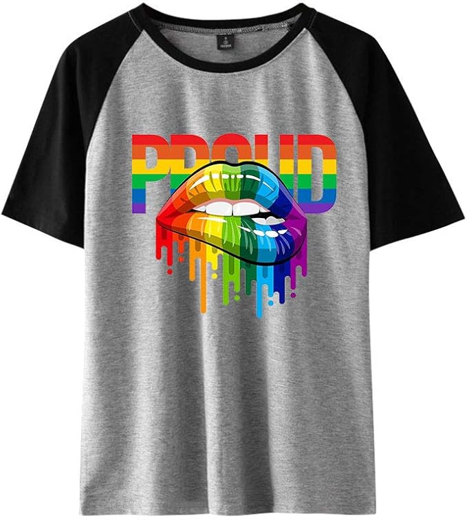 Jltph Lgbt Regenbogen Flag Shirt Pride Gay Csd Heart Hemd Mode Schulter Nahen Kurzarmeliges T Shirt Amazon De Bekleidung