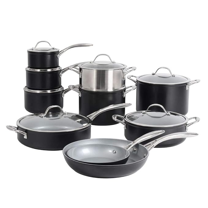 ProCook Professional Ceramic Induction Cookware Set 10 Piece Amazon.co