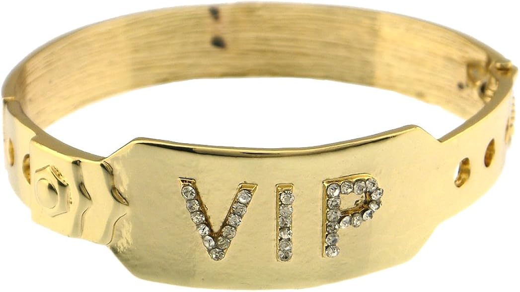 VIP wristband hinge cuff bangle bracelet crystal pave