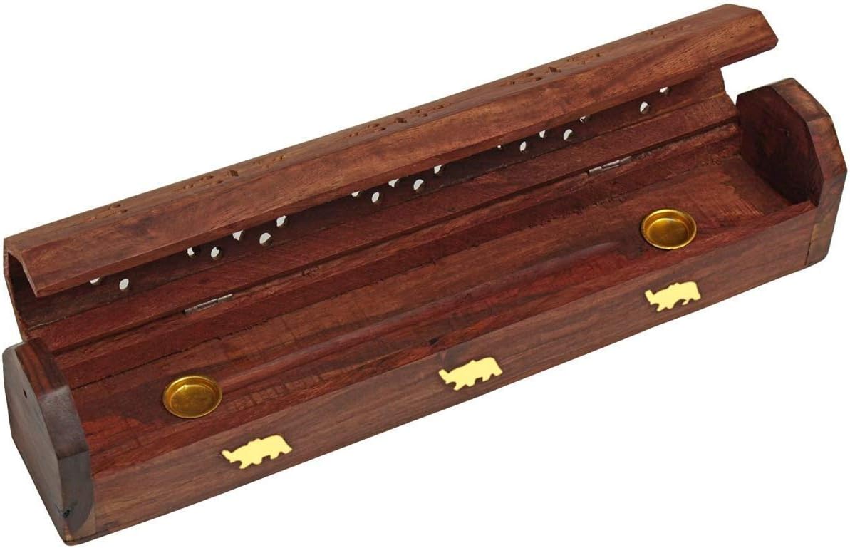Raajsee Incense Holder,Wooden Incense Burner,Ash Catcher, Incense Tray Coffin Insense Box Best For Home Fragrance-Aesthetic Room Décor - Image 5