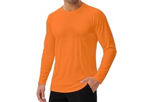 NEYOUQE Men's Rash Guard Sun Protection Shirts UPF 50+ Long Sleeve Quick Dry T-Shirt Water Fishing Athletic