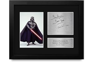 HWC Trading Dave Prowse & James Earl Jones USL Framed Signed Printed Autograph Star Wars Darth Vader Print Photo Picture Disp