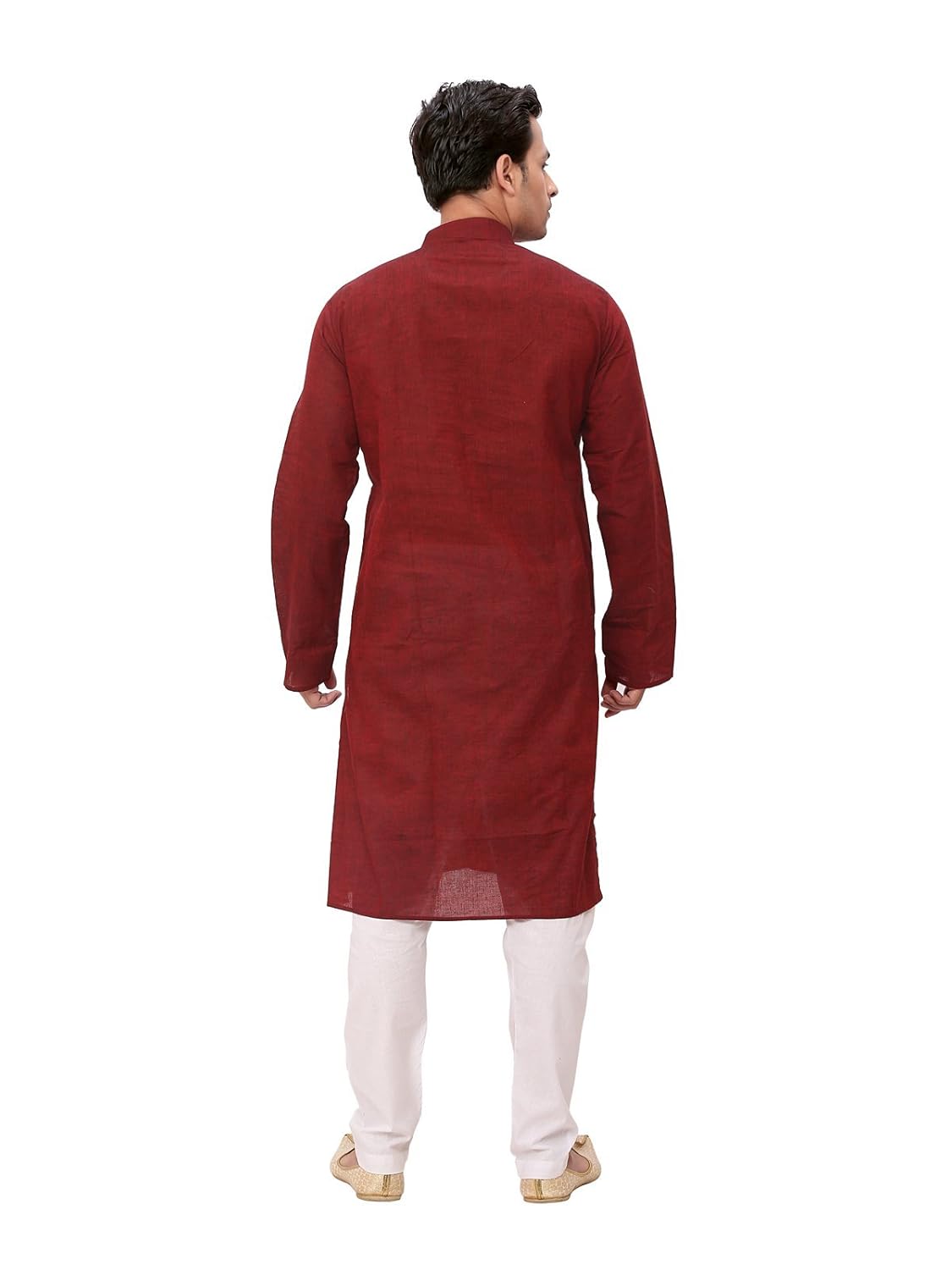 a.b.c. garments maroon south cotton kurta pyjama set for men