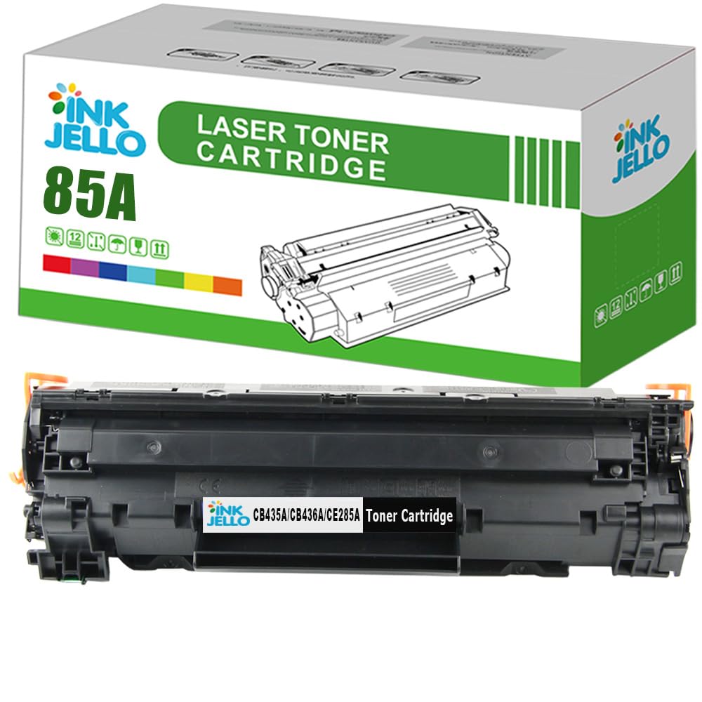 InkJello Compatible Toner Cartridge Replacement for Canon i-SENSYS LBP-6000 LBP-6000B LBP-6020 LBP-6020B LBP-6030 LBP-6030B LBP-6030w MF-3010 CE285A CRG-725 (Black)