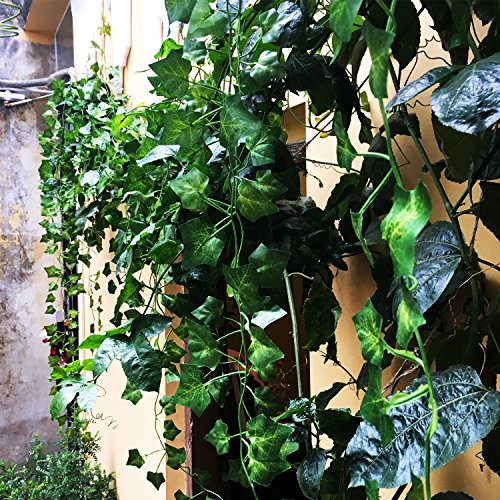 12 Pcs of 82 inch Artificial Plant Fake Hanging Vine Ivy Leaves Greenery Garland for Wedding Backdrop, Jungle Decorations, Safari Party Supplies, Farmhouse Wreath
