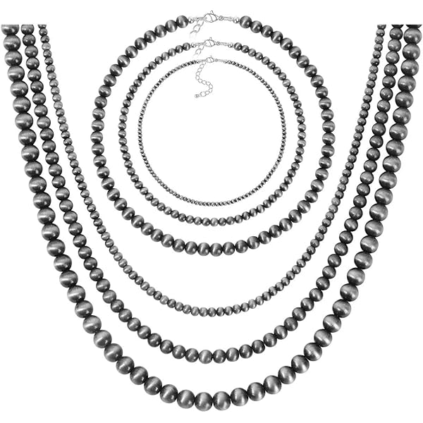 Western Jewelry Collier De Perles Navajo Pour Femme, Collier De Perles Cowgirl Bohème Vintage Pour Filles