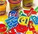 Rimobul Alphabet Dough Cutter Kit with 26 Capital Letters, Clay Modeling Tool Set & Non-Toxic Play Dough 1-2 inch, Assorted Colors