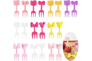 Cute Food Picks for Kids, 40Pcs Disposable Cartoon Cute Food Fruit Forks Toothpicks for Lunch Bentobox Cake Salad Sandwich Sn