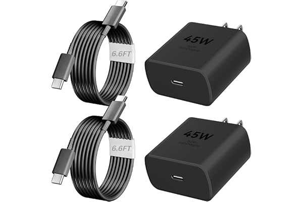 Phone 17 16 Pro Max Charger Fast Charging, 45W Super Fast USB C Charger Block with 6.6FT Charging Cable for 17 16 Pro Max/17 16 Pro/16 Plus,15 Pro Max/15 Pro/16, Android Phone
