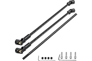 LRFHL 1/10 Crawler Driveshaft Stainless Steel SCX10 Drive Shaft for 1/10 RC Crawler LCG Rigs Sportys Scalers Capra SCX10 Pro 68-229mm, Black